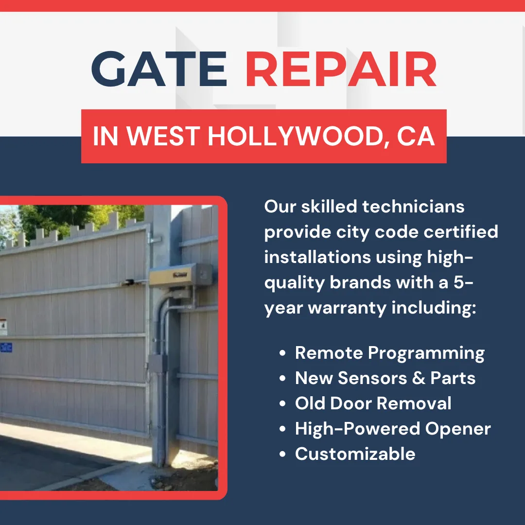 Gate Repair in West Hollywood, CA